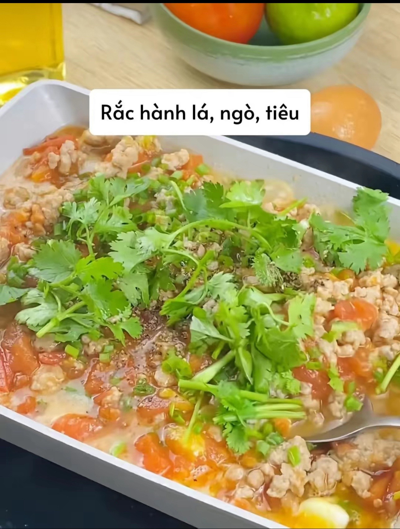 Đậu Hũ Non sốt thịt băm cà chua