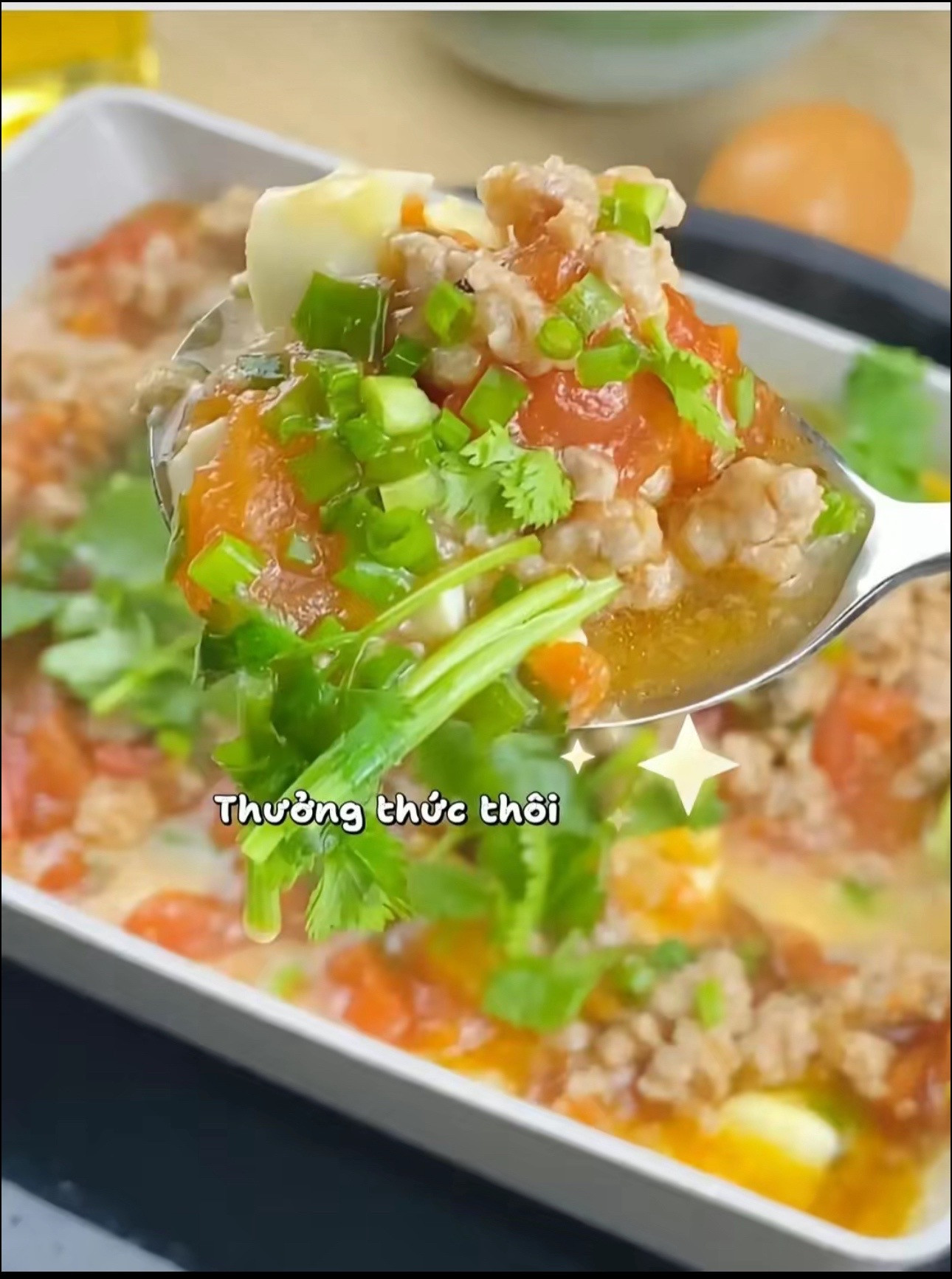 Đậu Hũ Non sốt thịt băm cà chua