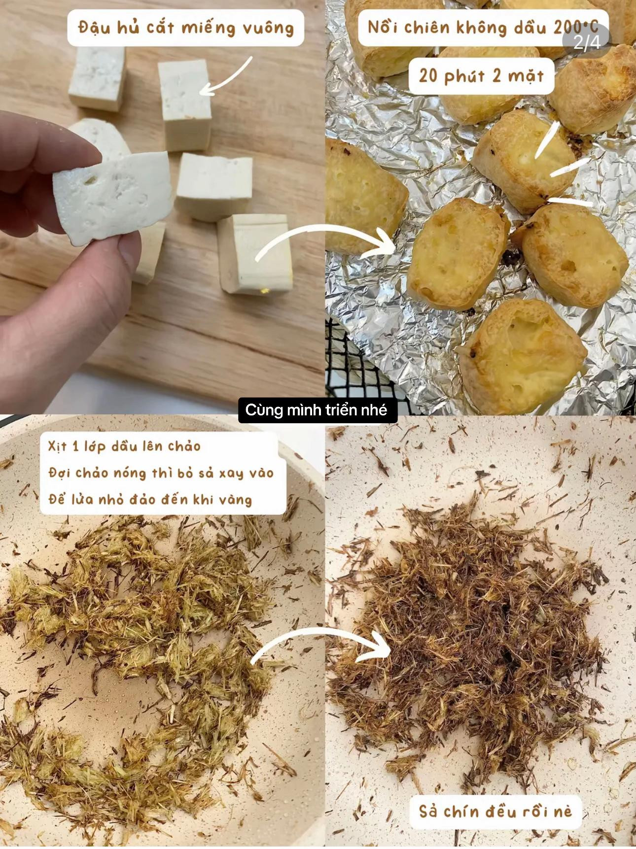 Đậu Hủ Núp Rơm: Món Chay Healthy Giòn Giòn, Thơm Thơm Chế Biến Nhanh