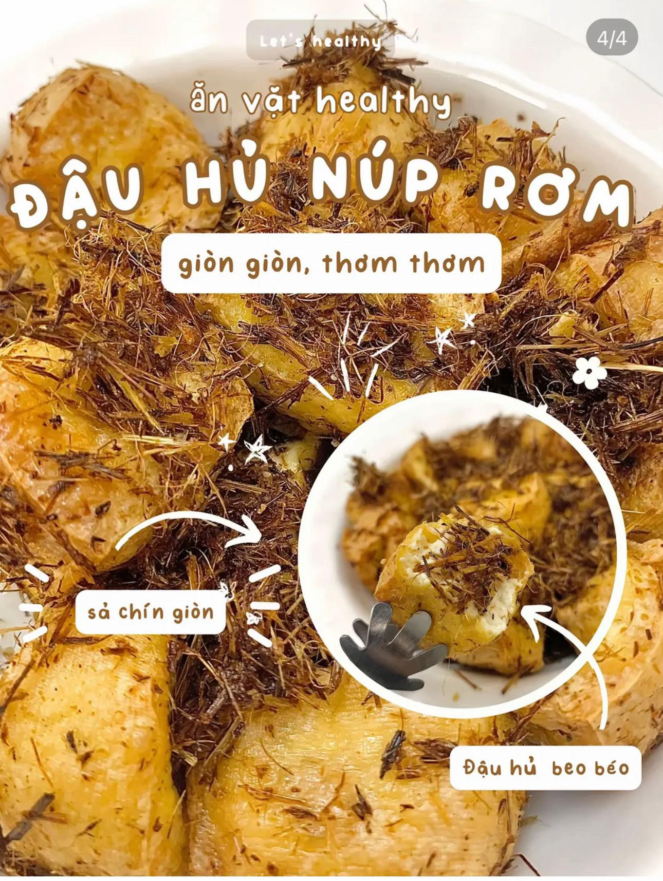 Đậu Hủ Núp Rơm: Món Chay Healthy Giòn Giòn, Thơm Thơm Chế Biến Nhanh