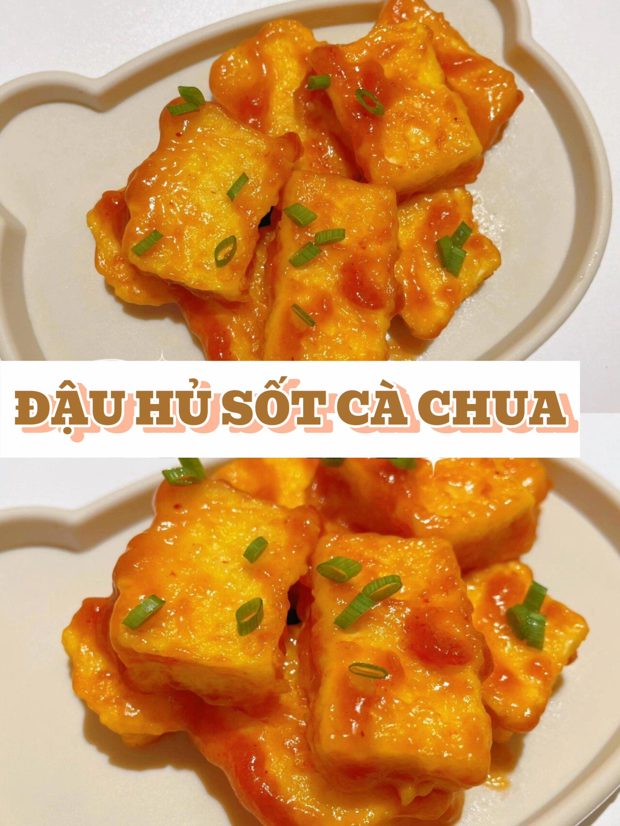 Đậu Hủ Sốt Cà Chua - Món ăn ngon, dễ làm cho bé với đậu hũ chiên vàng giòn