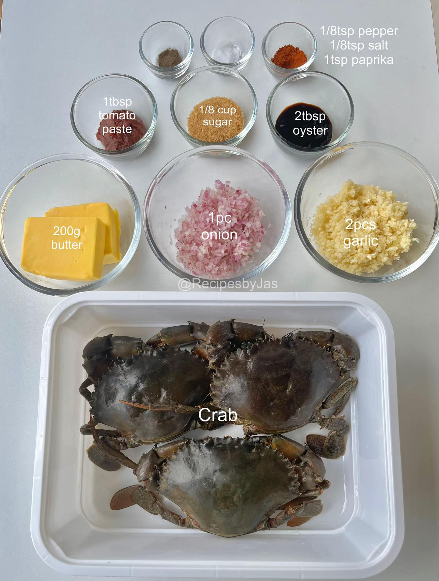Delicious Garlic Butter Crabs Recipe with Ingredients and Cooking Steps