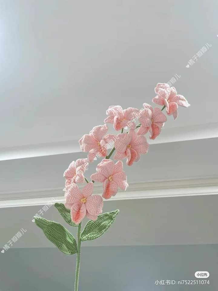 Dendrobium Orchid Crochet Pattern Chart and Instructions