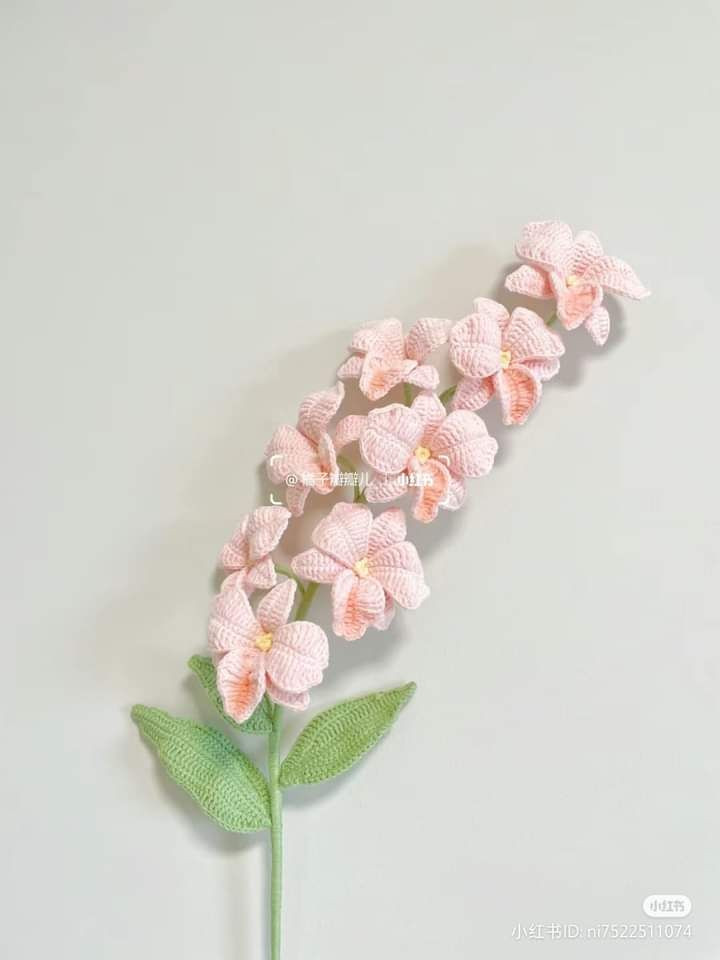 Dendrobium Orchid Crochet Pattern Chart and Instructions