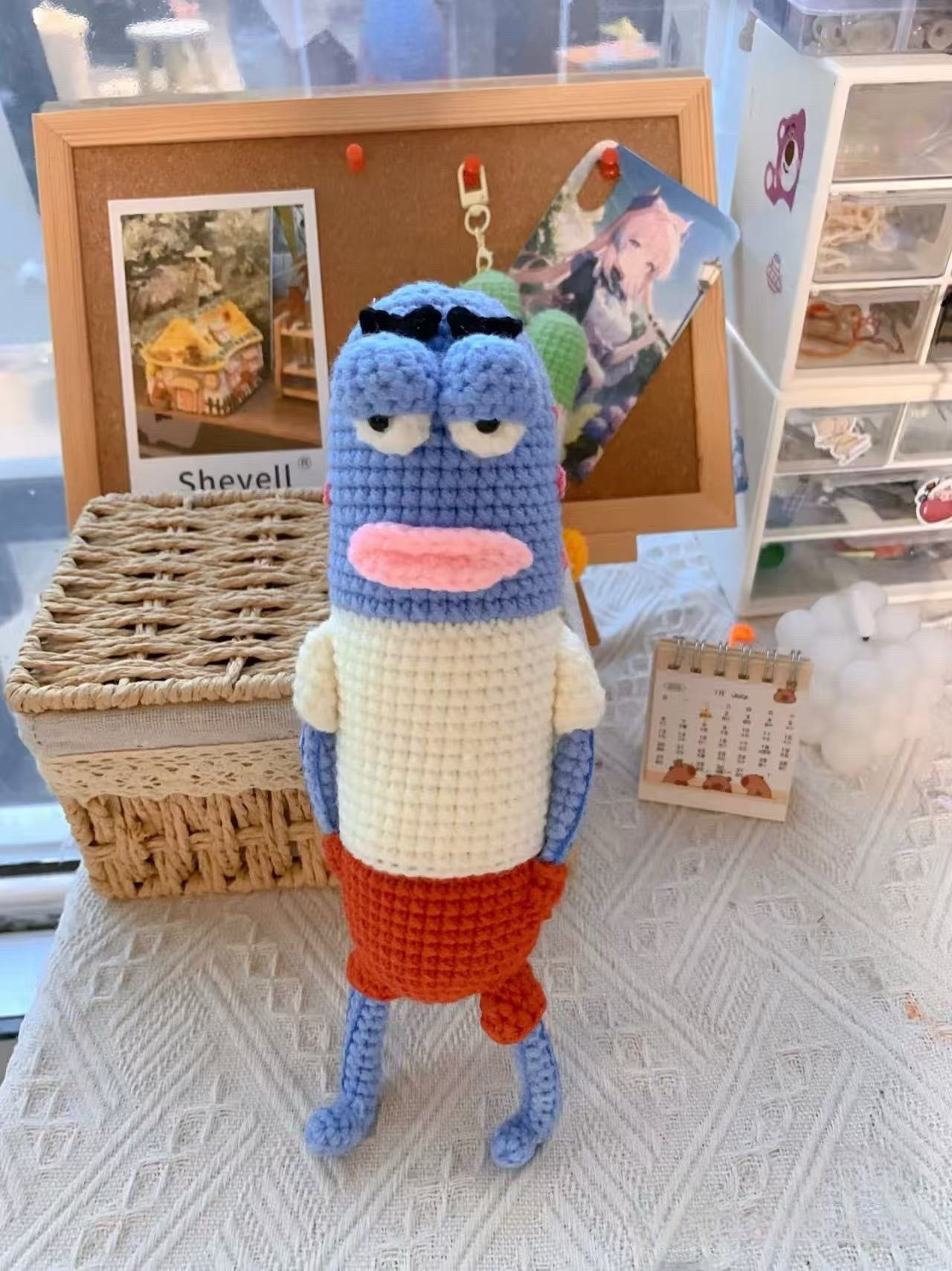 Diagrama de Crochê do Peixe Estiloso (Incisivo) - Bob Esponja