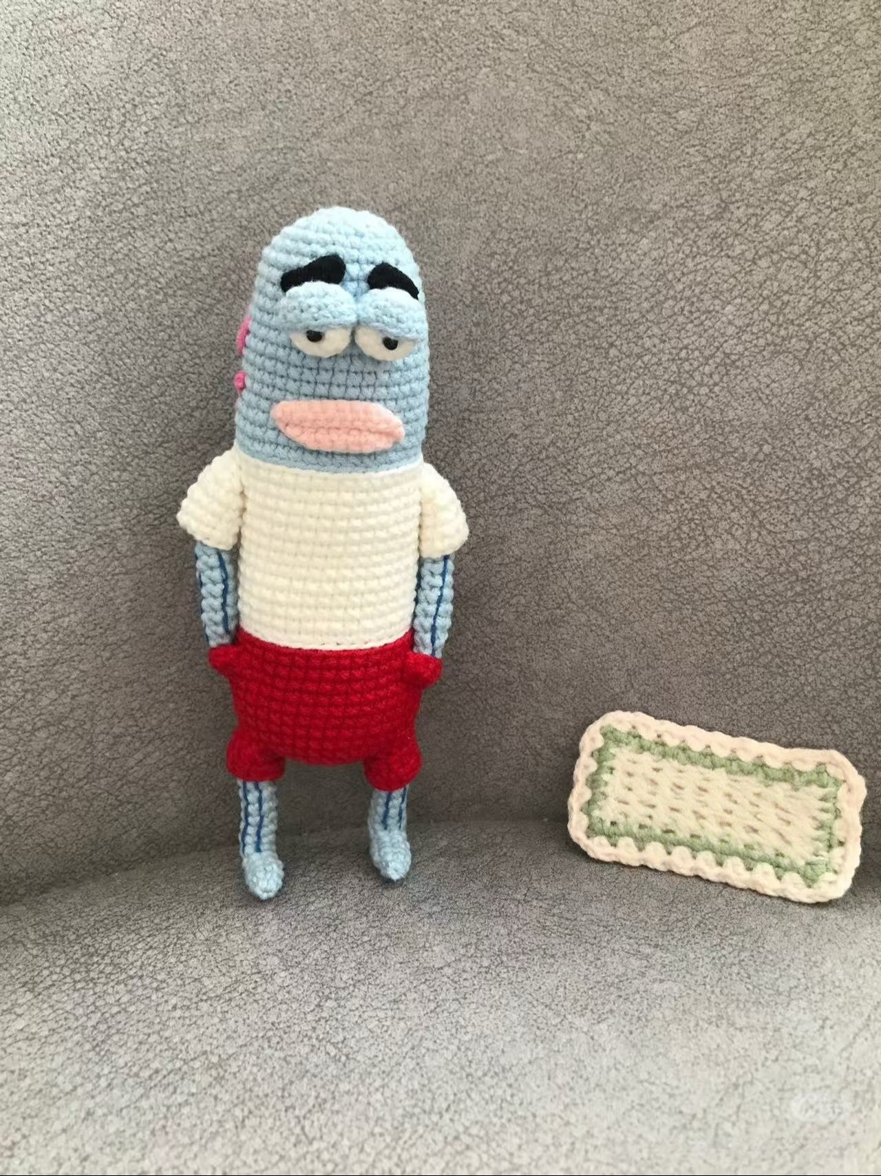 Diagrama de Crochê do Peixe Estiloso (Incisivo) - Bob Esponja