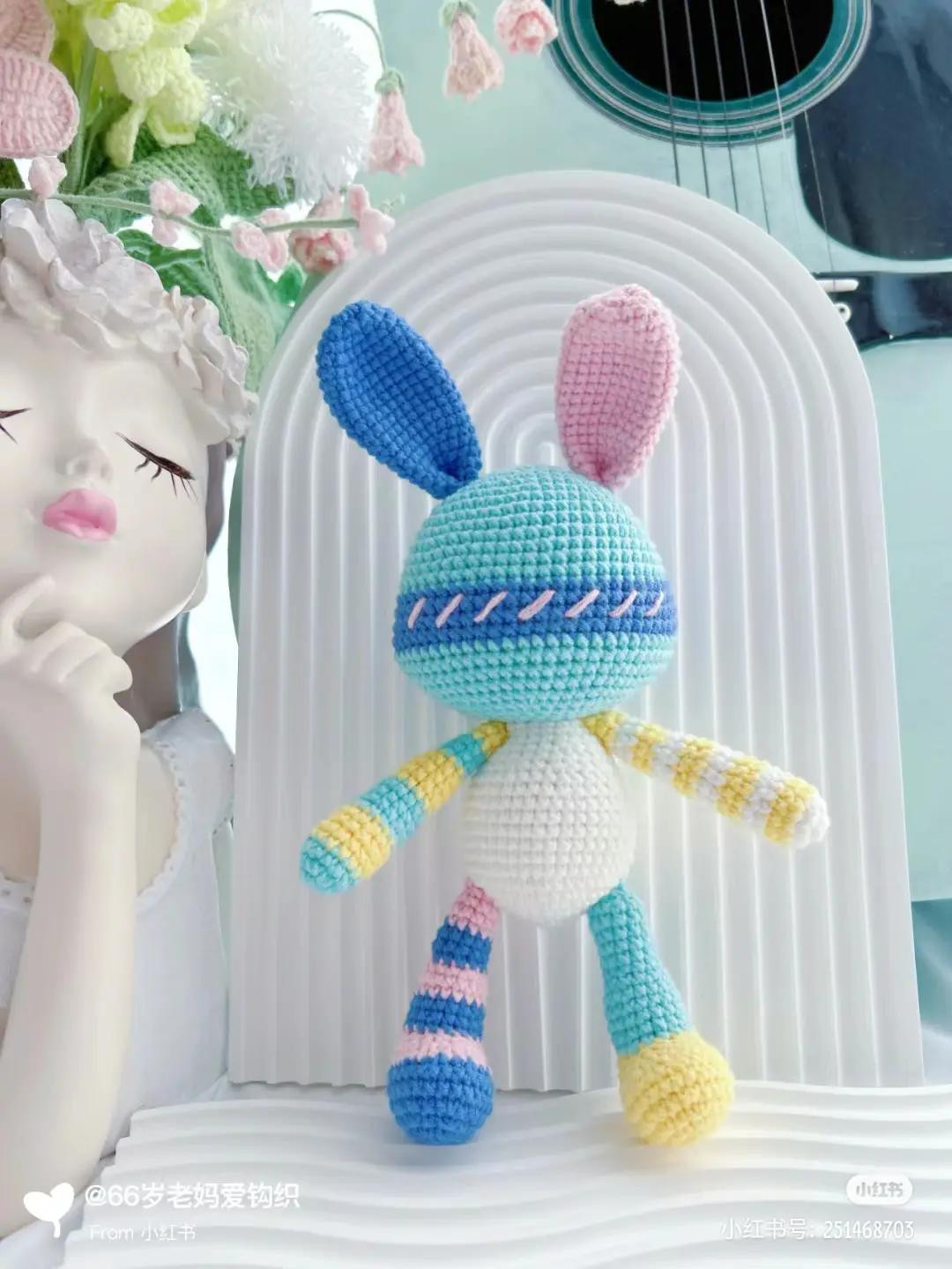 Dopamine Rabbit Amigurumi Crochet Pattern Chart