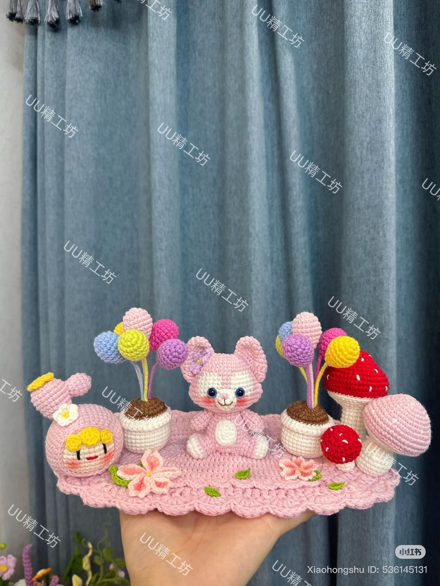 Doraemon Amigurumi Car Dashboard Decoration Crochet Pattern Chart