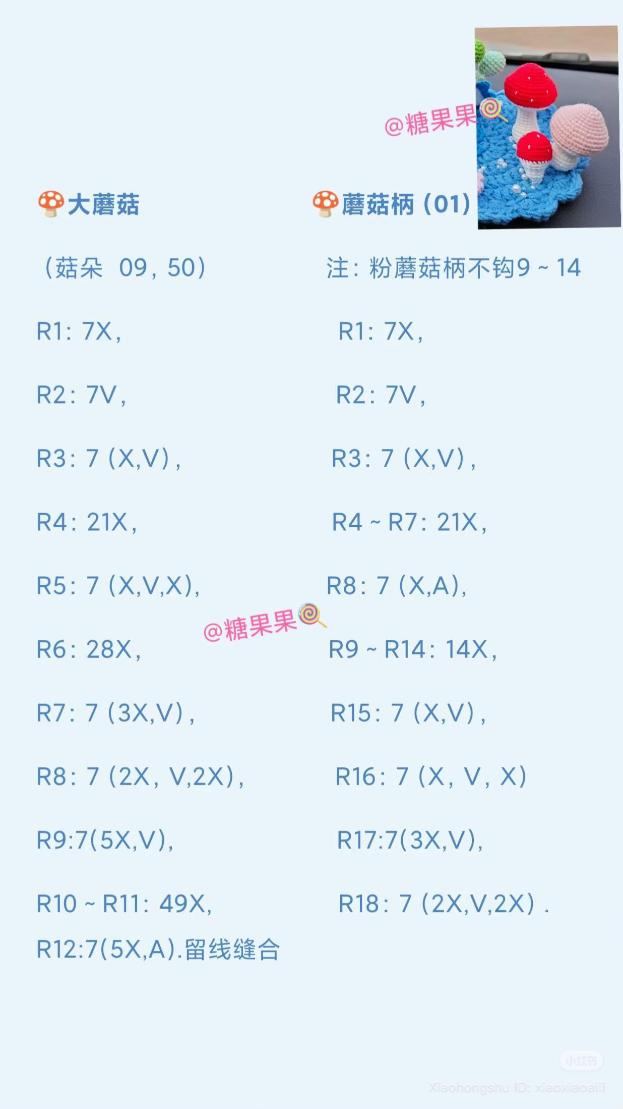 Doraemon Amigurumi Car Dashboard Decoration Crochet Pattern Chart