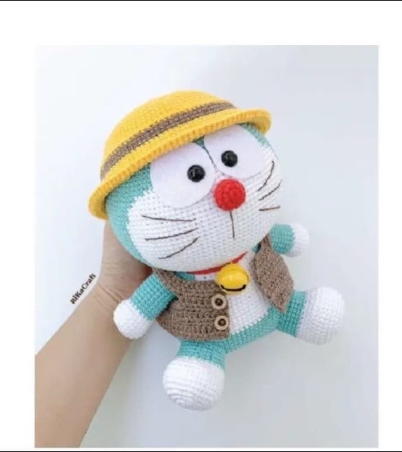 Doraemon Amigurumi Crochet Pattern Chart in Thai