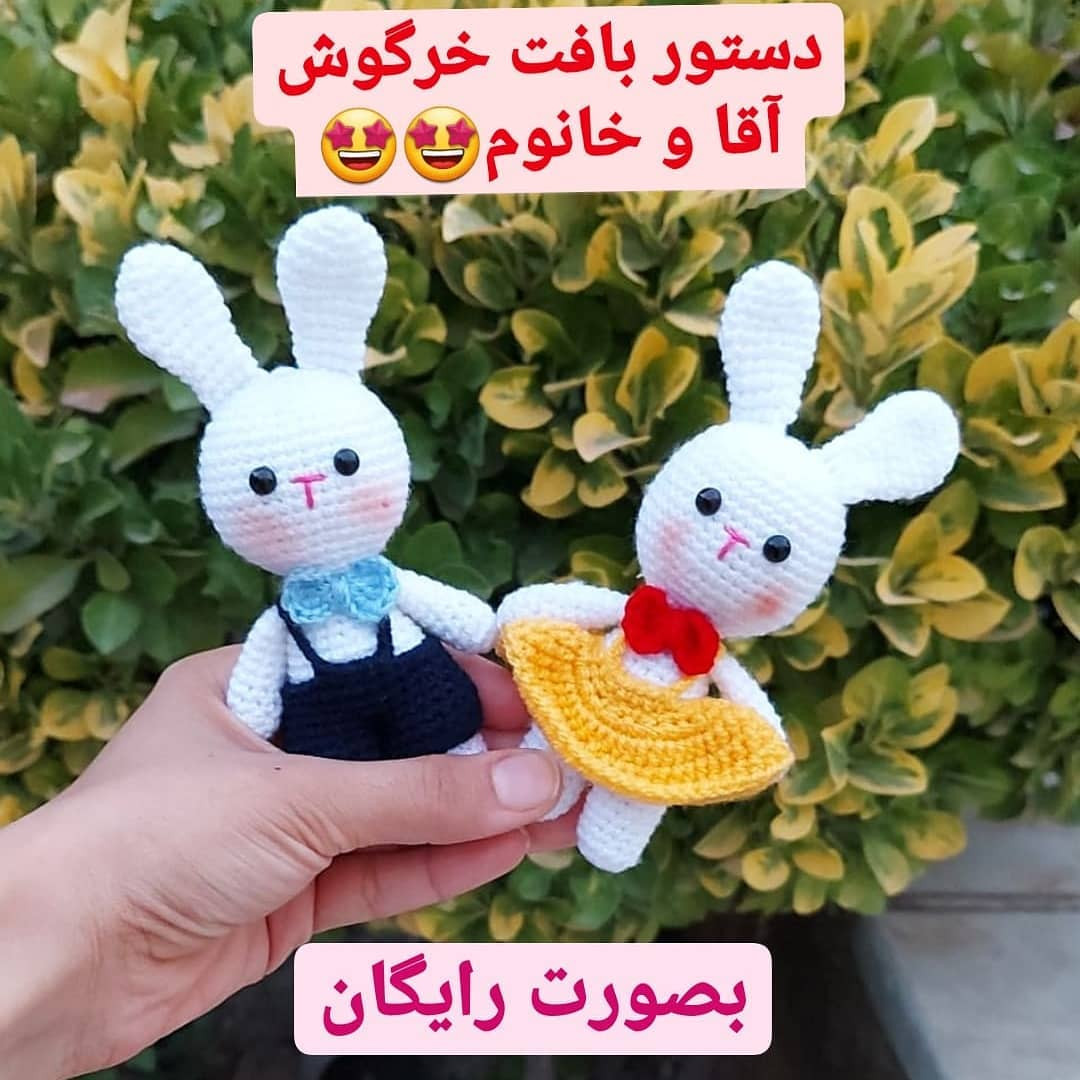 دستور بافت خرگوش آقا و خانوم