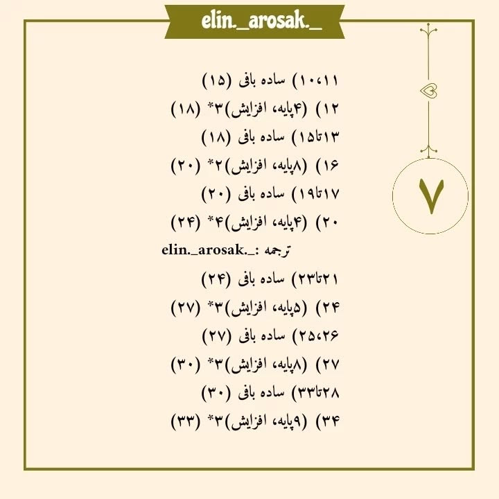 دستور بافت رایگان دایناسور (ترجمه: elin._arosak_)