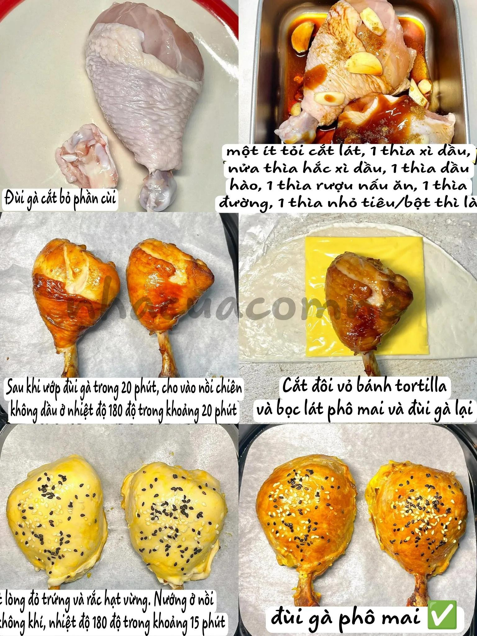 Đùi gà phô mai bọc tortilla nướng giòn rụm