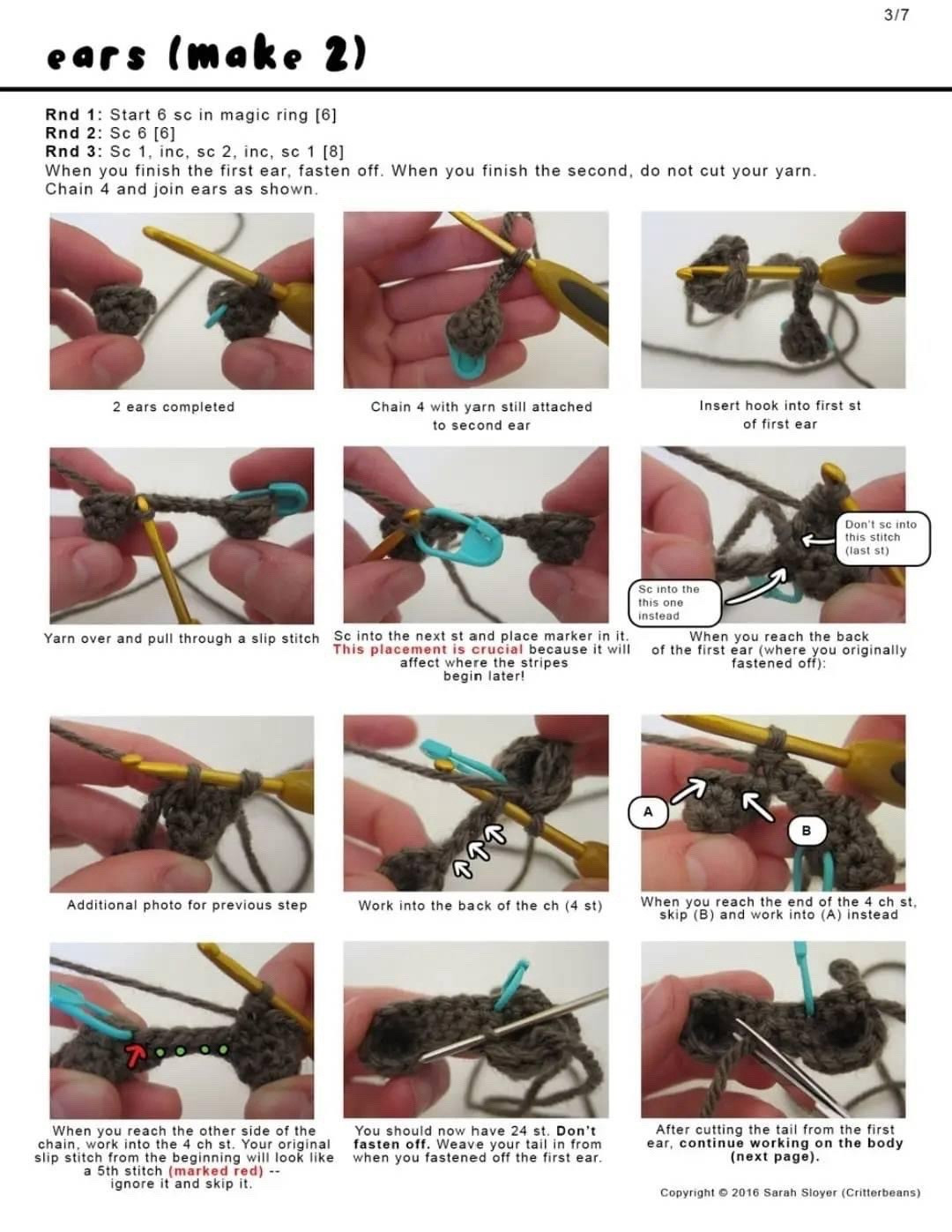 Dumpling Kitty Crochet Pattern Tutorial by Critterbeans