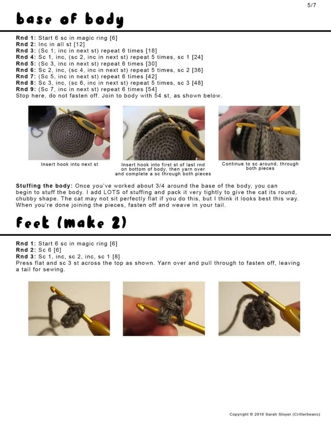Dumpling Kitty Crochet Pattern Tutorial by Critterbeans