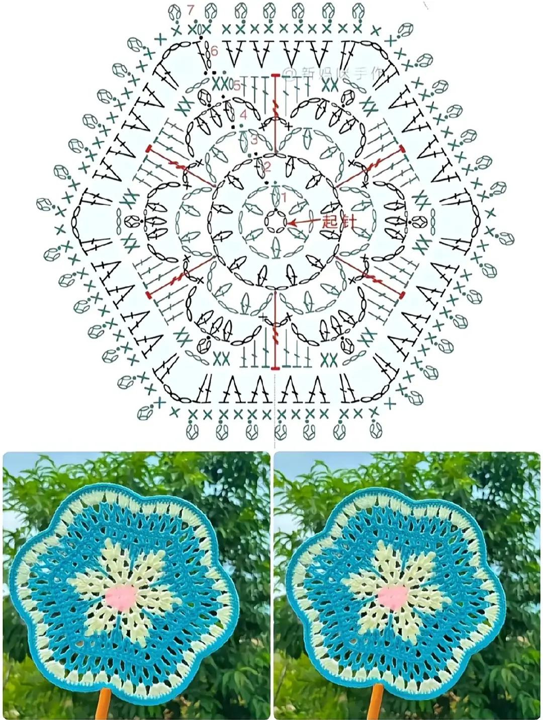 Dunhuang Art Crochet Fan Chart: Traditional Chinese Style Patterns