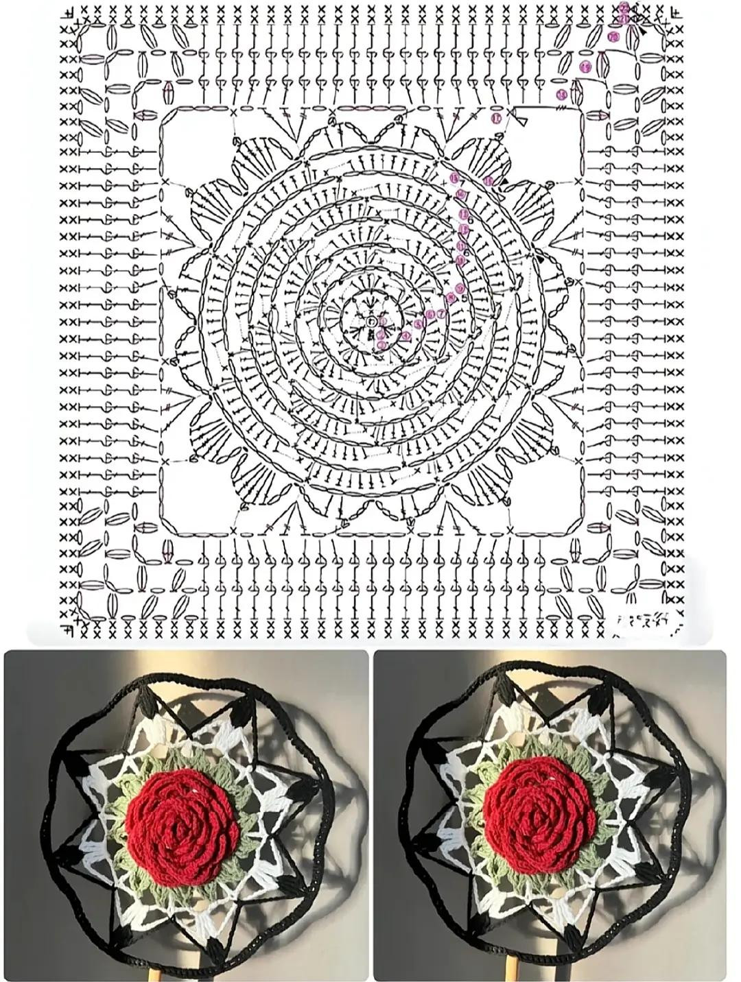 Dunhuang Art Crochet Fan Chart: Traditional Chinese Style Patterns