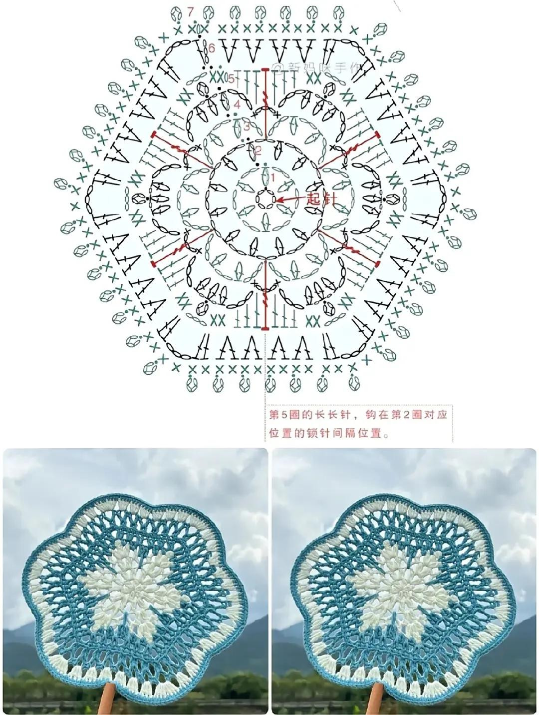 Dunhuang Art Crochet Fan Chart: Traditional Chinese Style Patterns