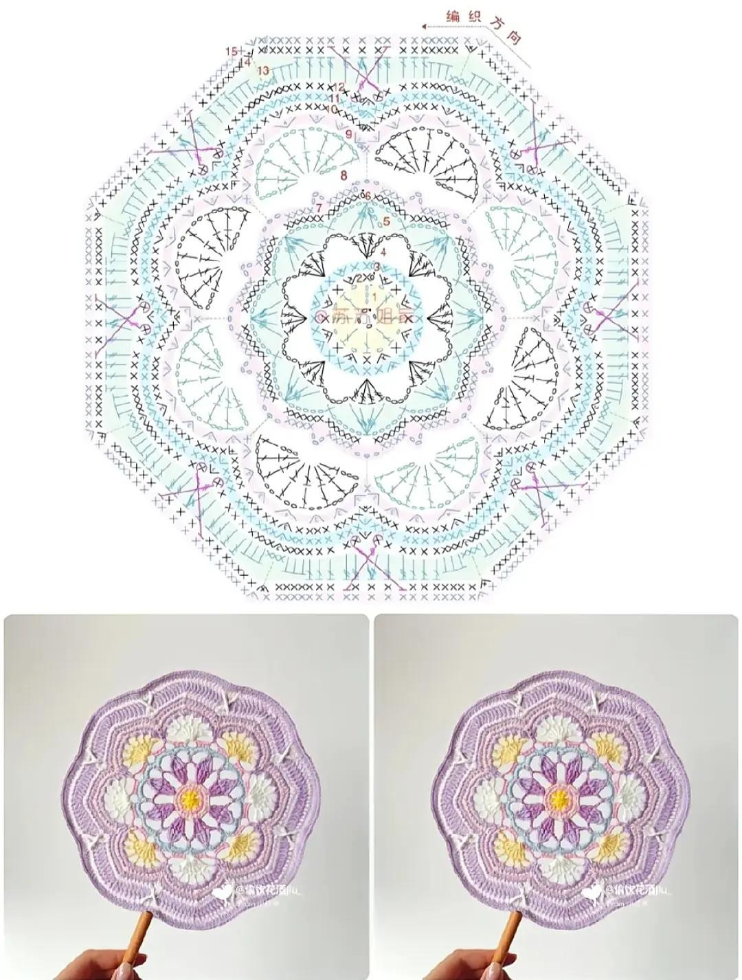 Dunhuang Art Crochet Fan Chart: Traditional Chinese Style Patterns