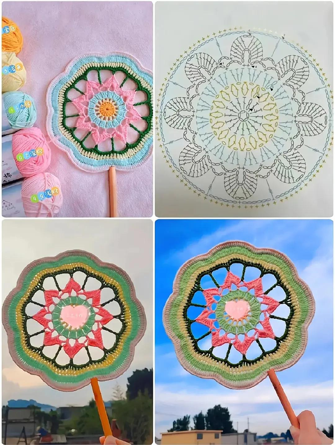 Dunhuang Art Crochet Fan Chart: Traditional Chinese Style Patterns