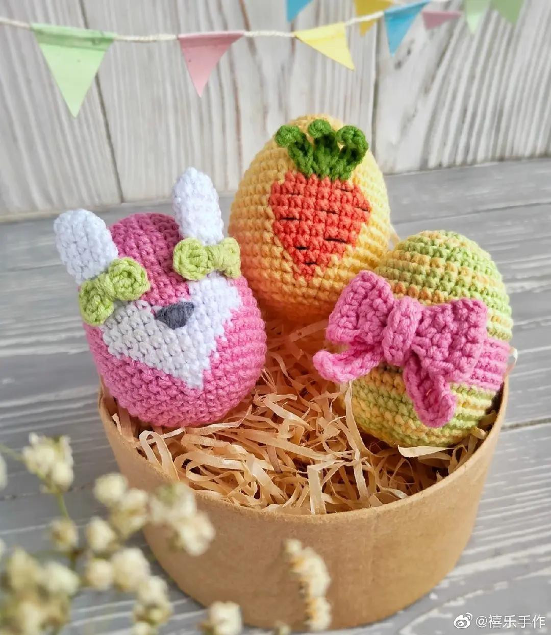 Easter Crochet Eggs Pattern: Bunny, Gift Box, and Carrot Egg Amigurumi Tutorial