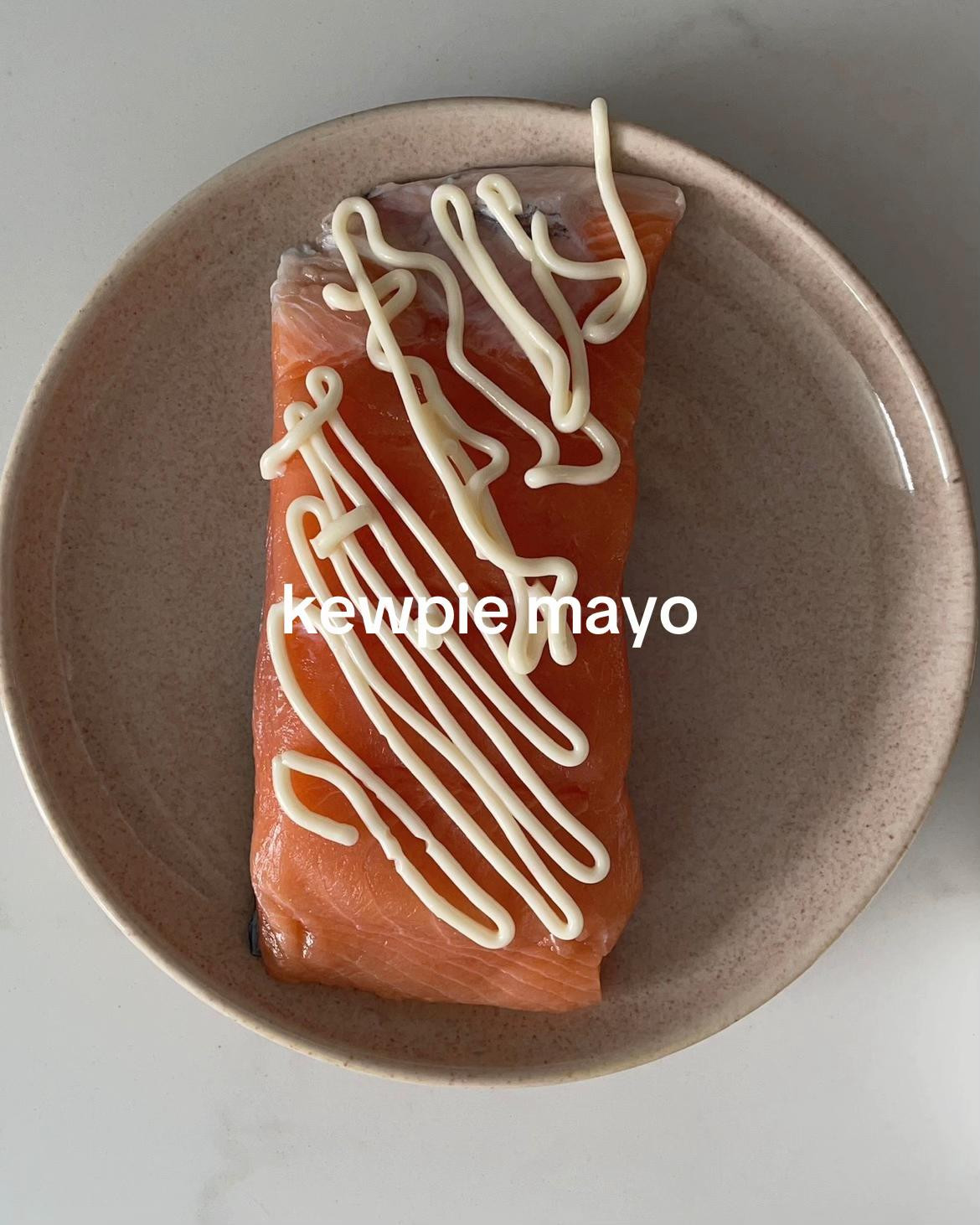 Easy Airfryer Salmon Recipe with Kewpie Mayo and Furikake