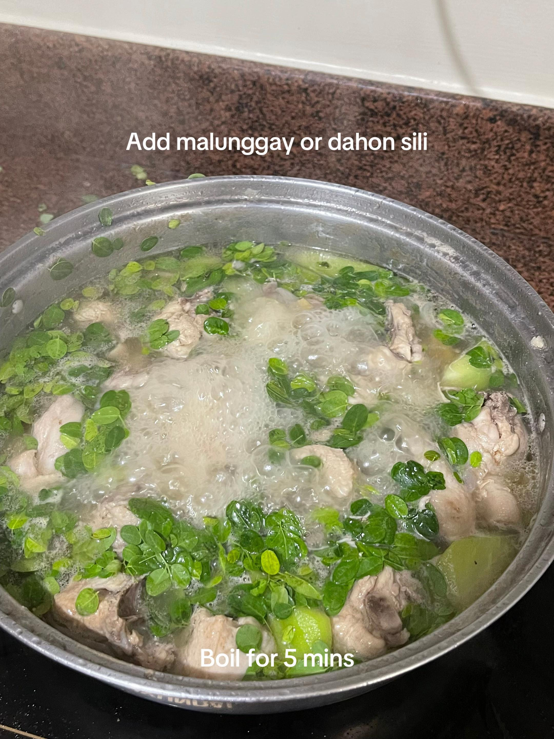 Easy and Affordable Tinola Recipe with Chicken, Chayote, Malunggay, Ginger, and Onions