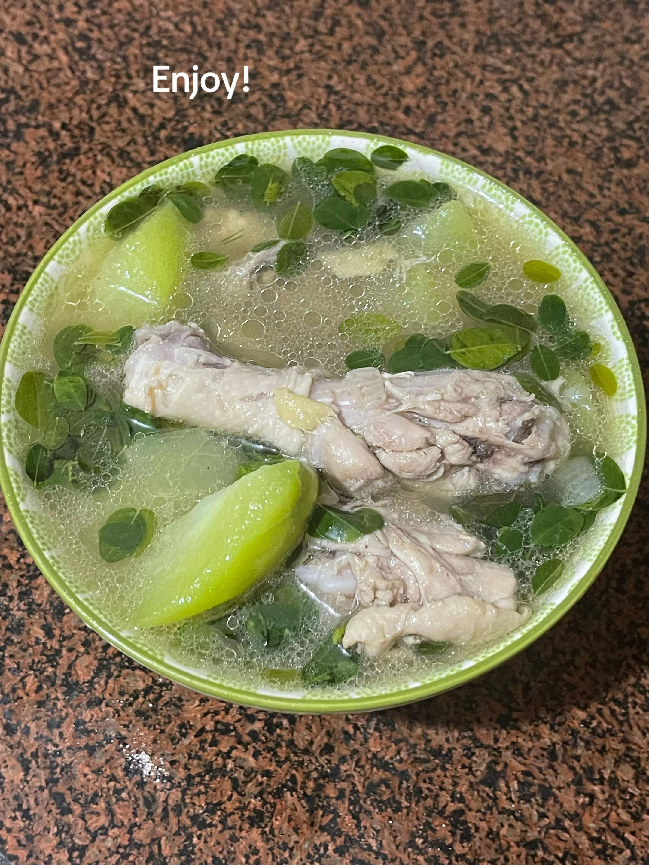 Easy and Affordable Tinola Recipe with Chicken, Chayote, Malunggay, Ginger, and Onions