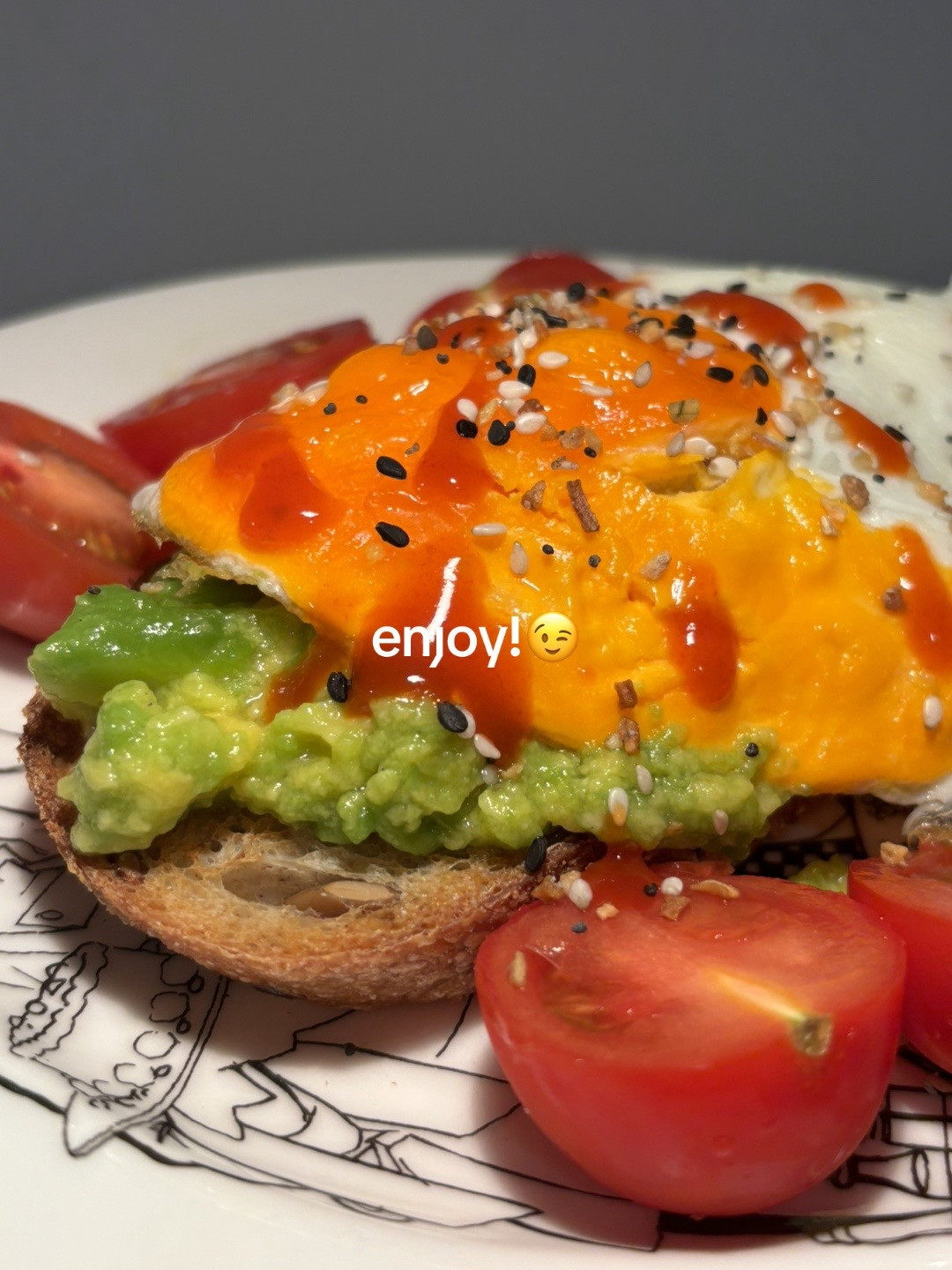 Easy Avocado Toast Recipe with Fried Egg, Salsa, and Seasoned Seeds