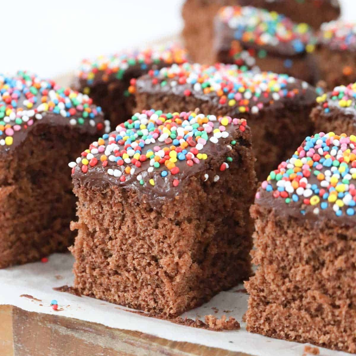 Easy Chocolate Cake with Sprinkles