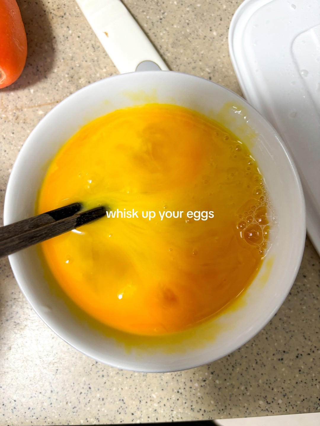 Easy Egg Fried Rice with Carrots, Onions, and French Beans