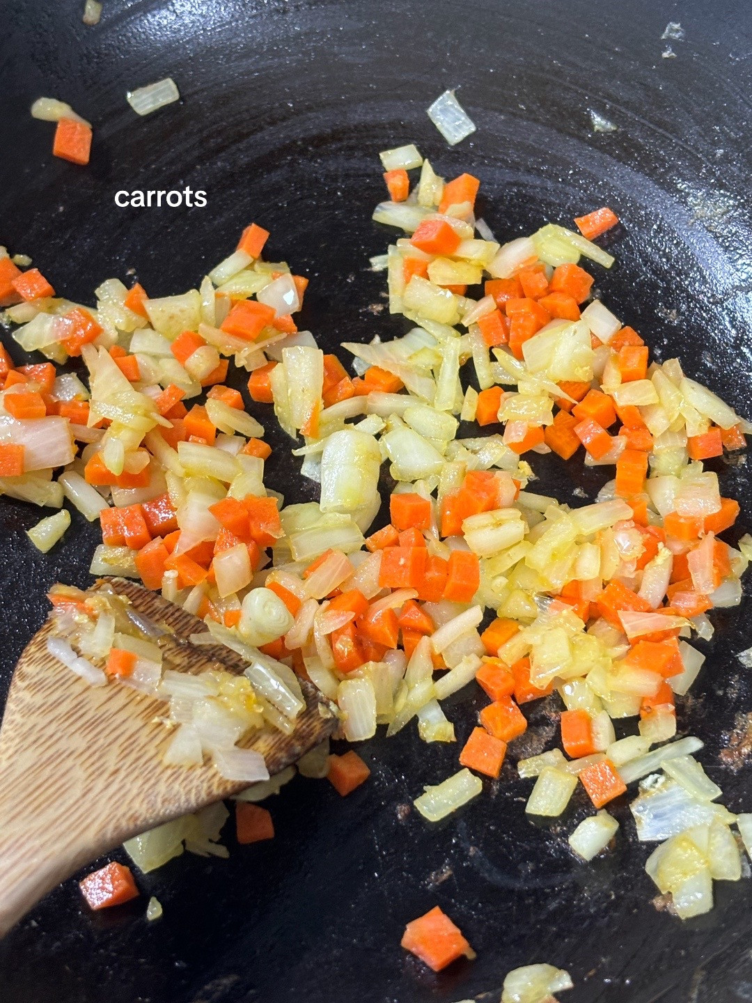 Easy Egg Fried Rice with Carrots, Onions, and French Beans