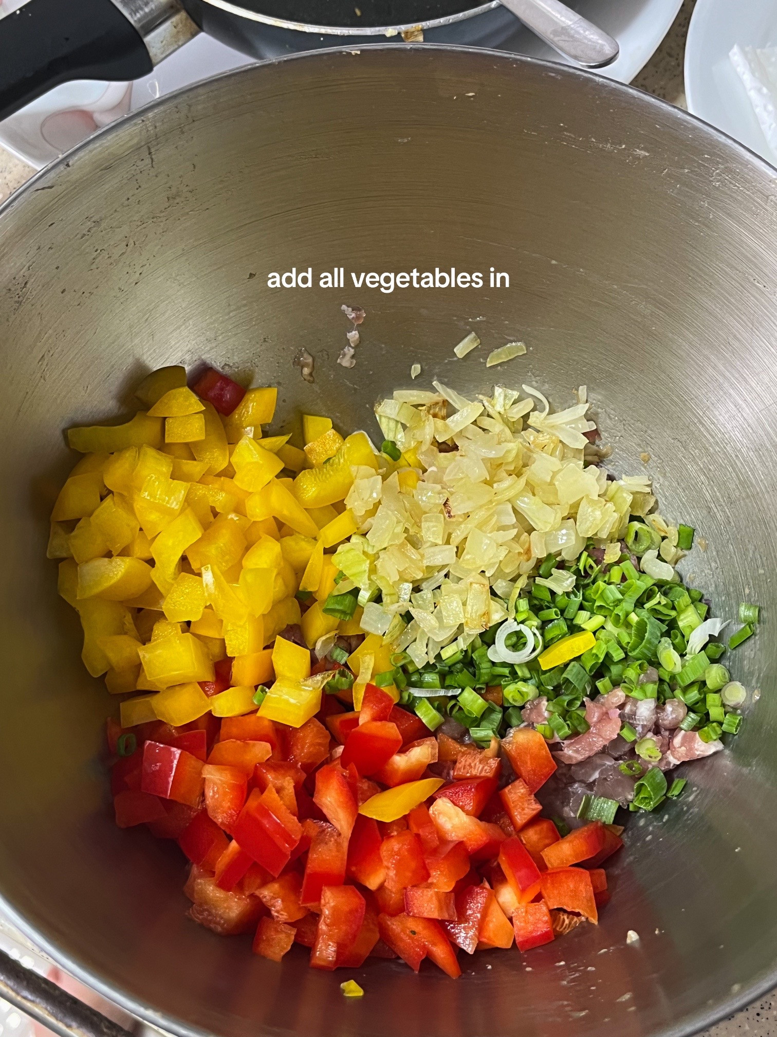 Easy Homemade Pork Tofu Meatballs with Colorful Vegetables