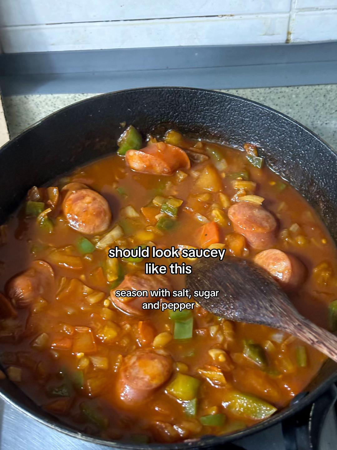 Easy One-Pan Shakshuka with Sausage, Eggs, and Fresh Vegetables