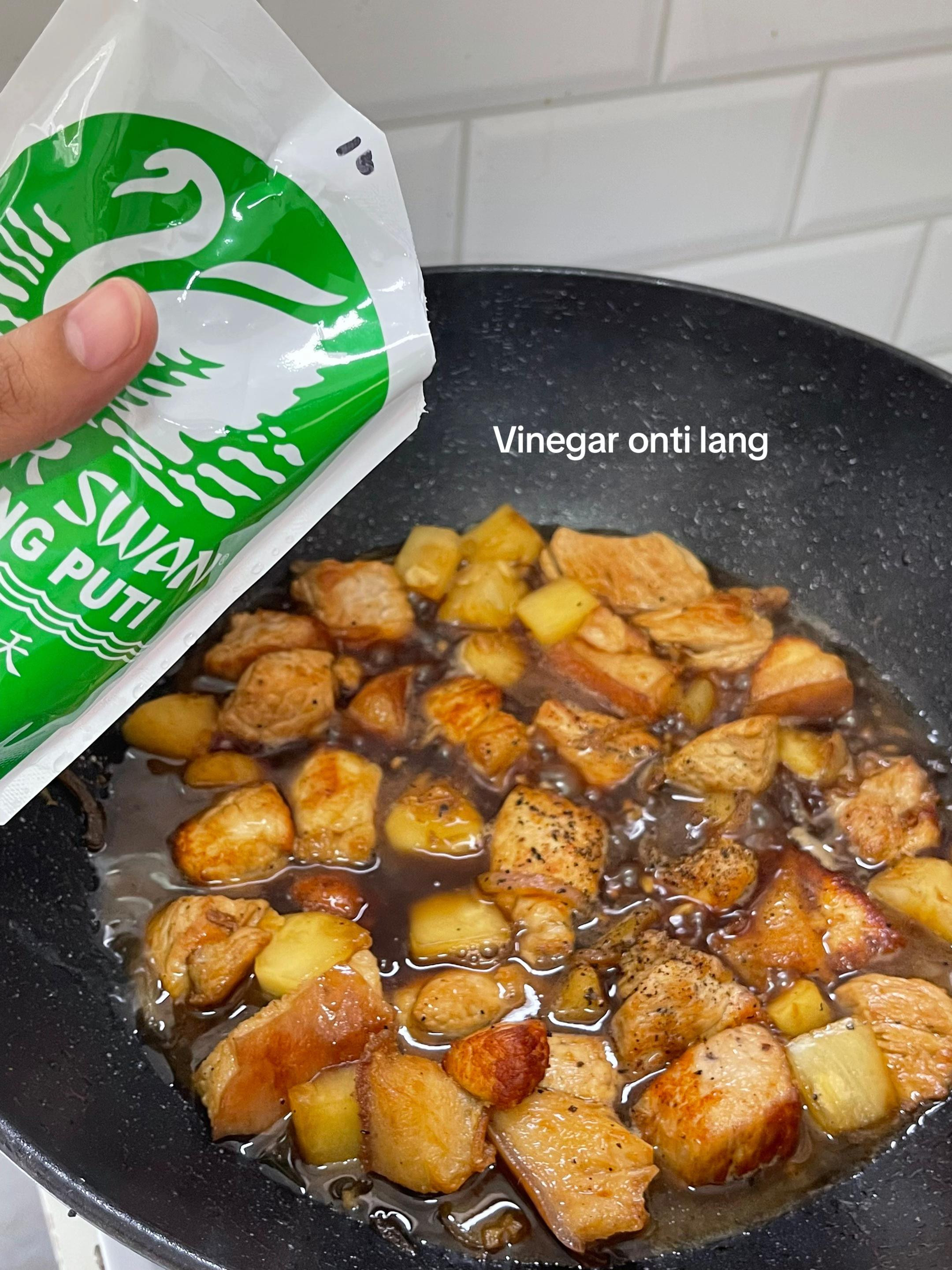 Easy Pork Estofado Recipe with Plantains, Pineapple Chunks and Spices