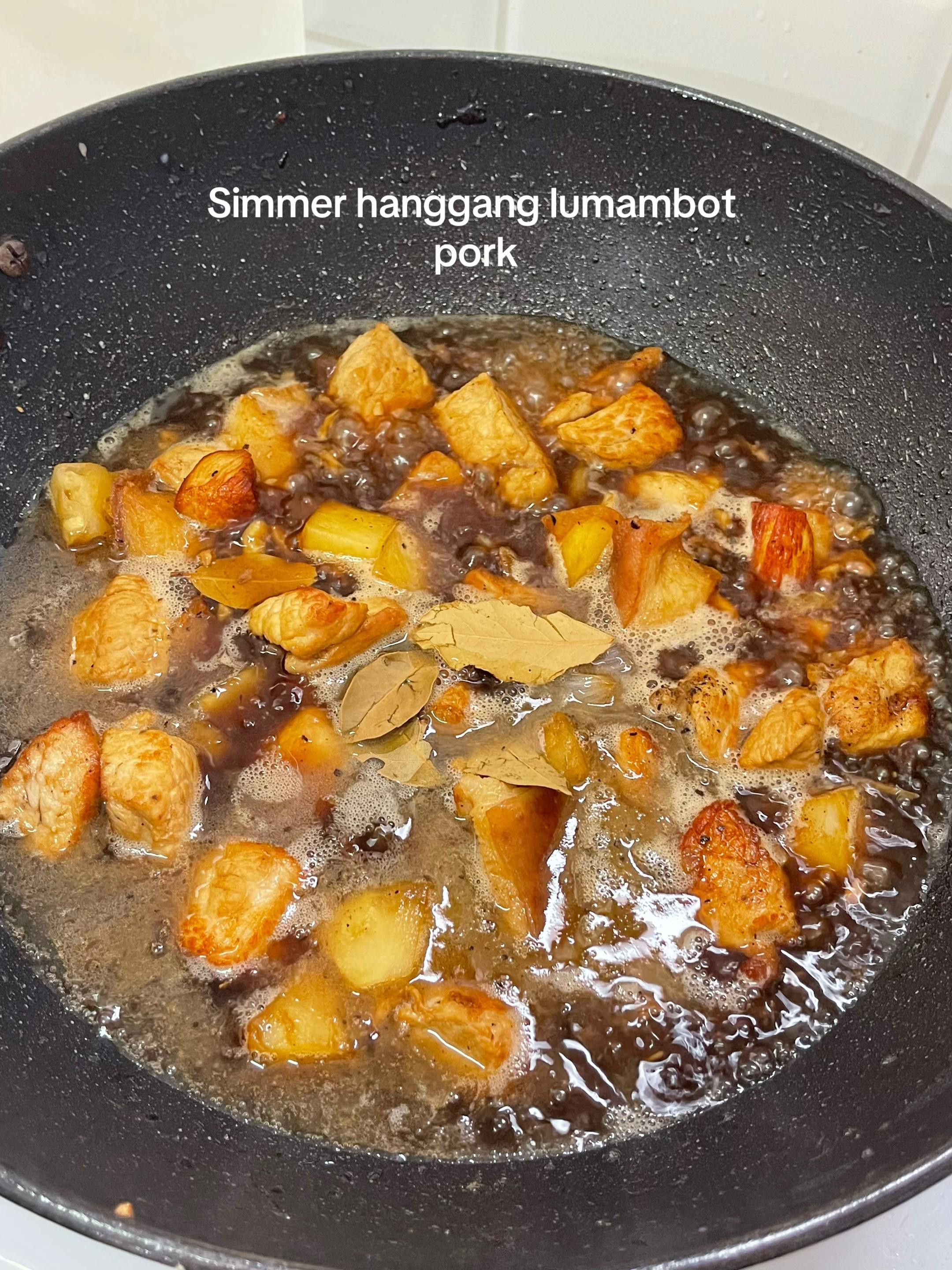 Easy Pork Estofado Recipe with Plantains, Pineapple Chunks and Spices