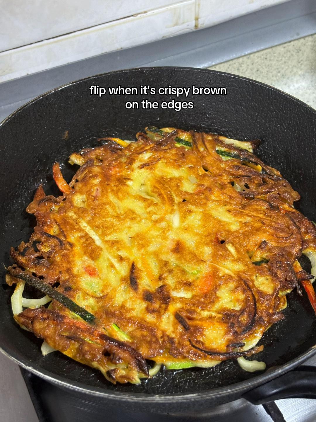 Easy Vegetable Jeon Recipe with Zucchini, Carrots, Onions, Bell Peppers, and Scallions