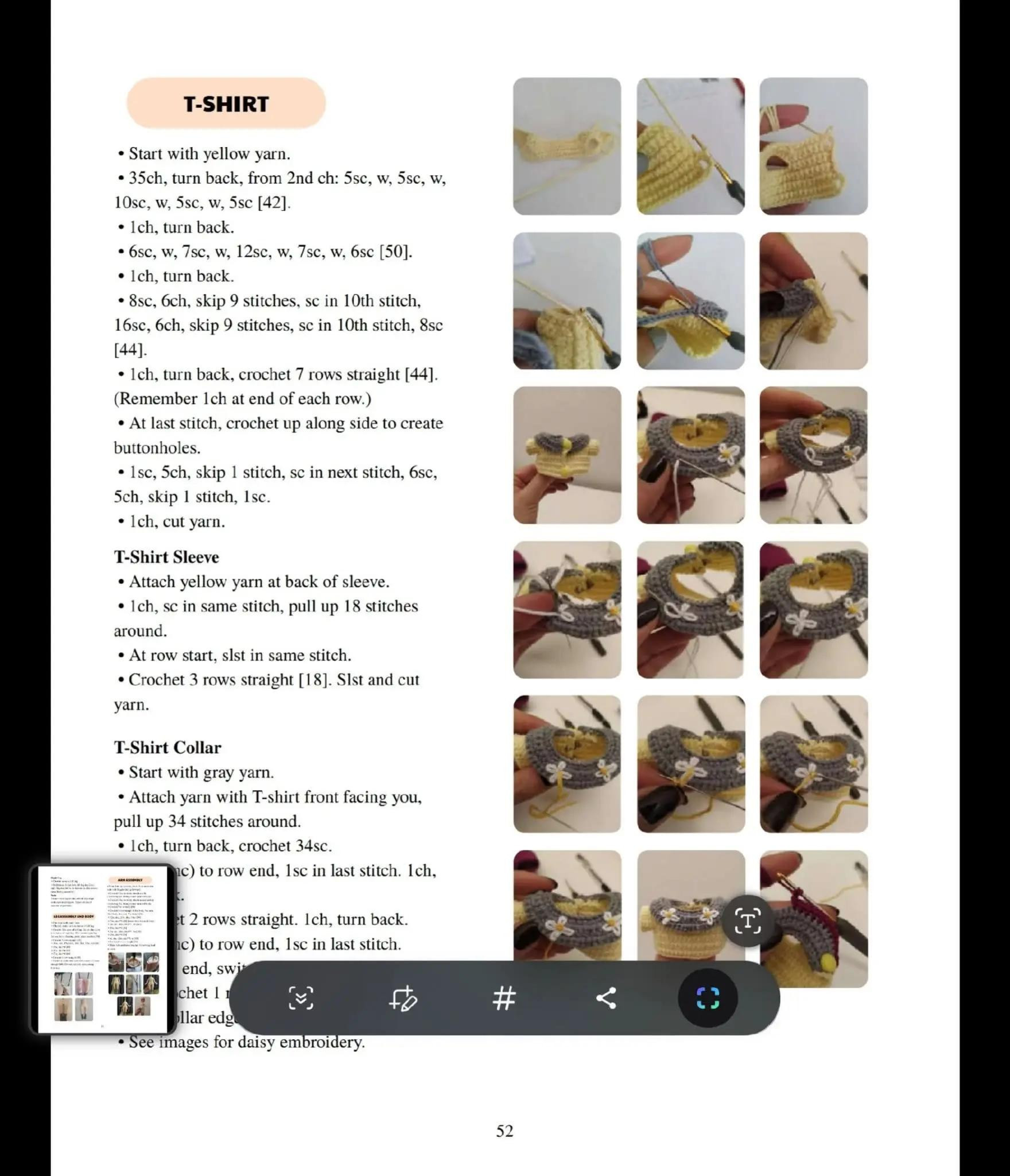 Elara Doll Crochet Pattern: Materials and Instructions for Head, Ears, Hair, Arms, Legs