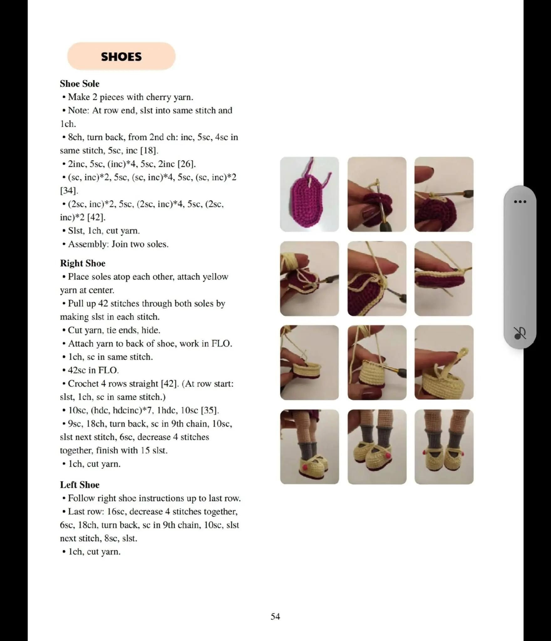 Elara Doll Crochet Pattern: Materials and Instructions for Head, Ears, Hair, Arms, Legs