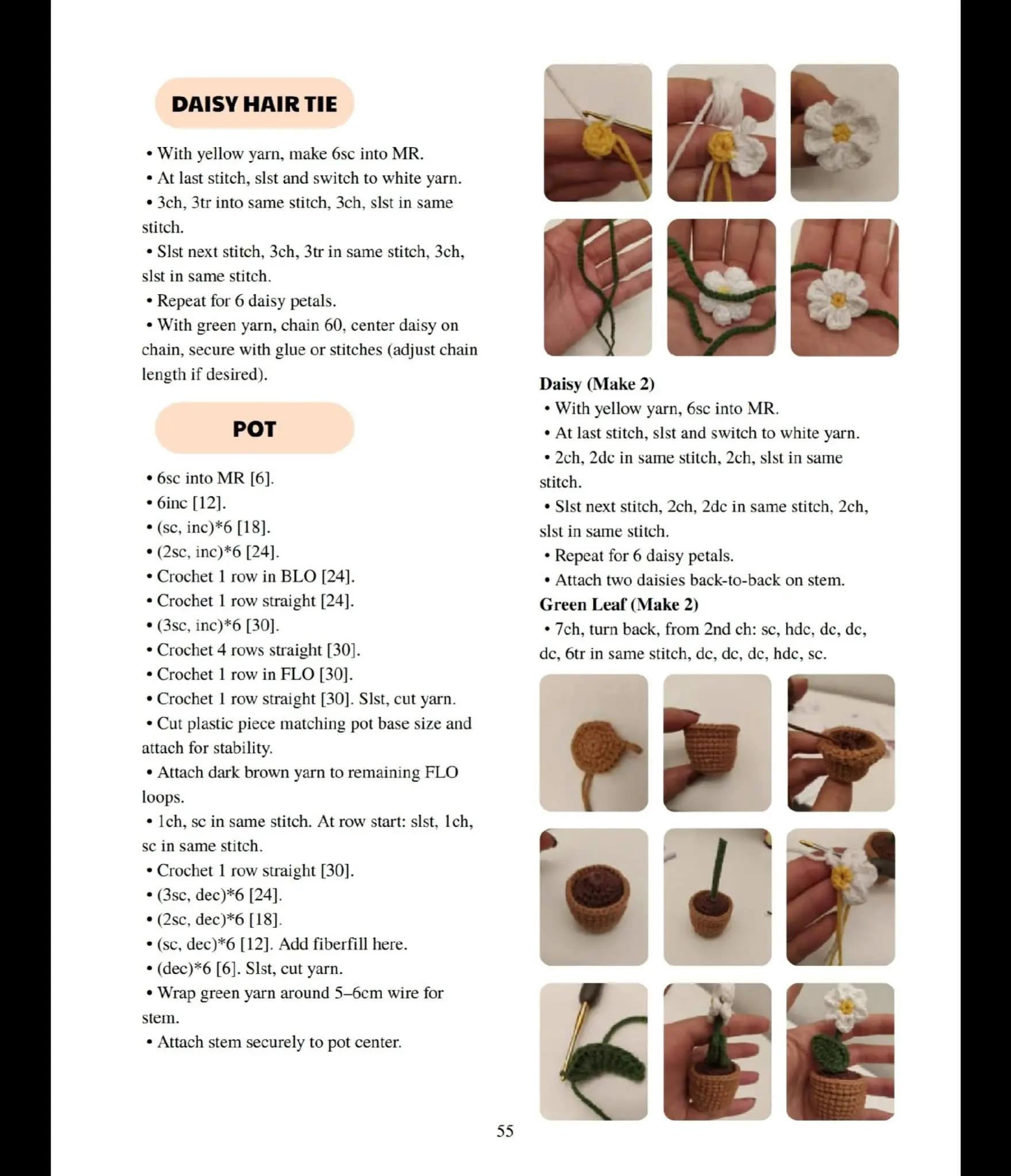 Elara Doll Crochet Pattern: Materials and Instructions for Head, Ears, Hair, Arms, Legs