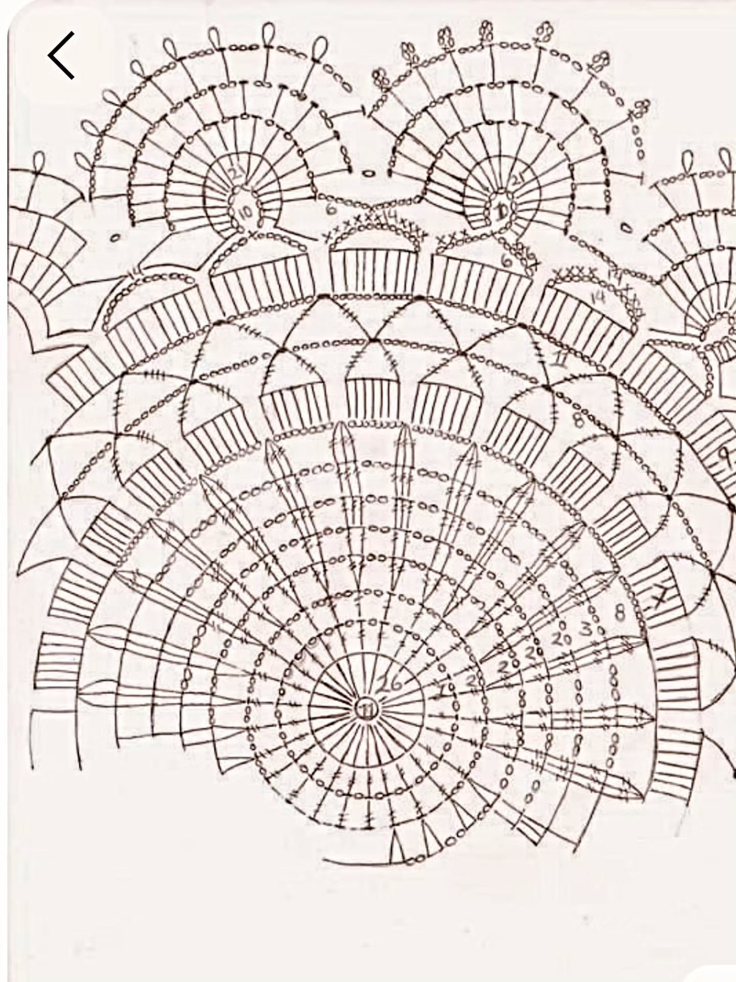 Elegant Green and Gold Crochet Placemat with Detailed Flat Chart Pattern