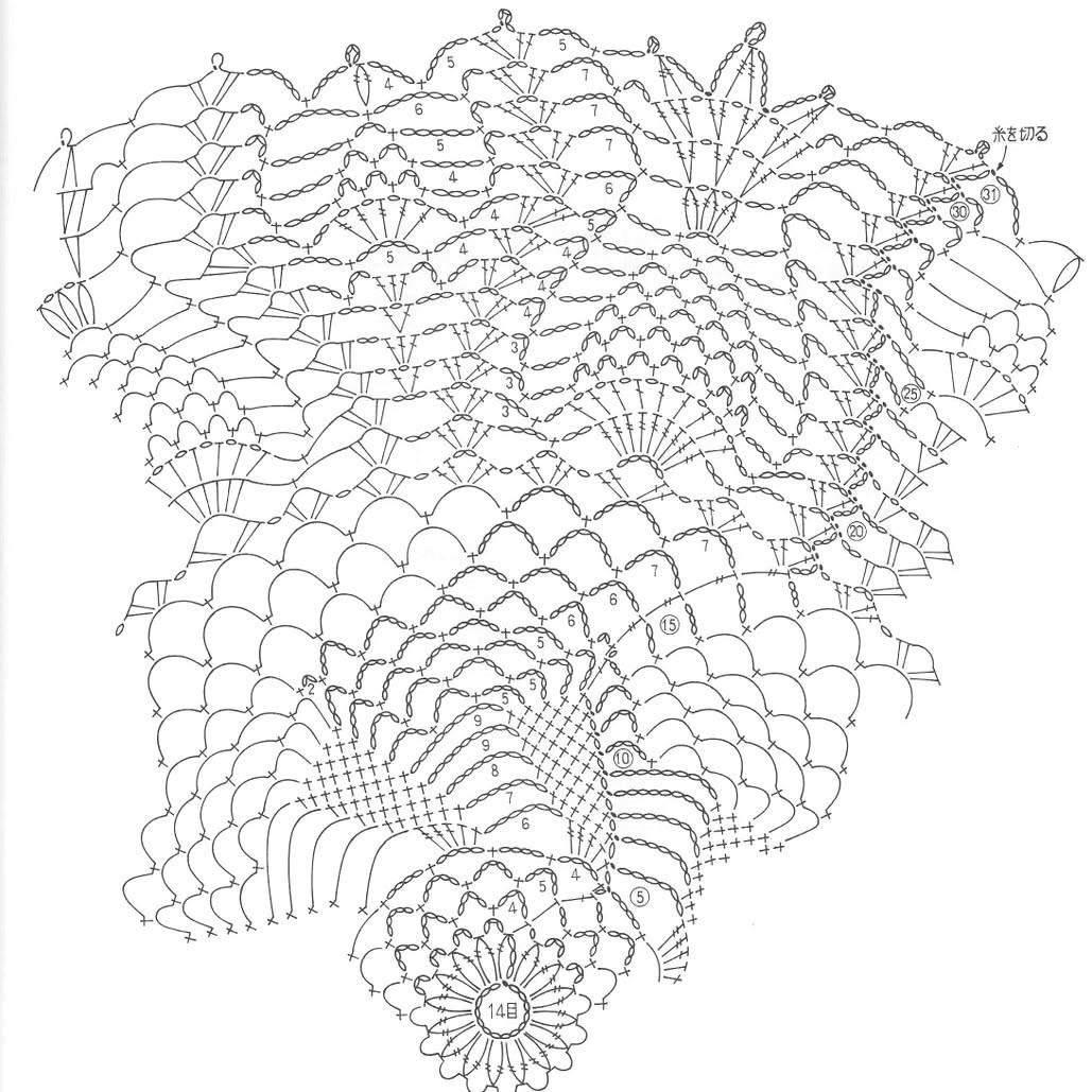 Elegant White Vintage Lace Doily Crochet Chart Pattern