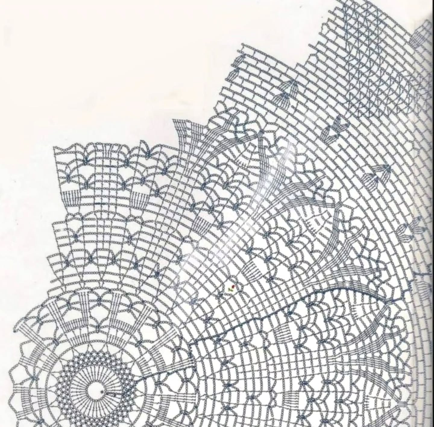 Ewaka Round Crochet Tablecloth Pattern Chart