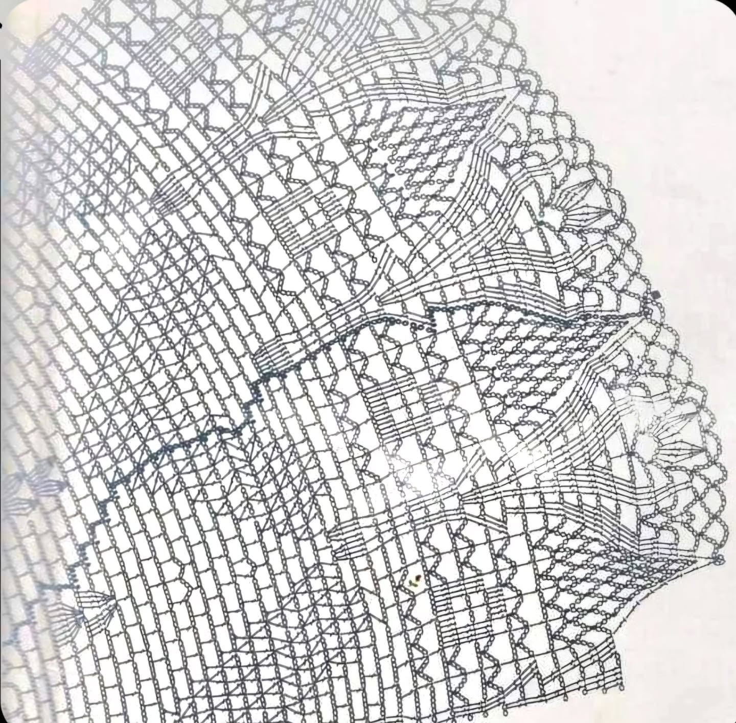 Ewaka Round Crochet Tablecloth Pattern Chart