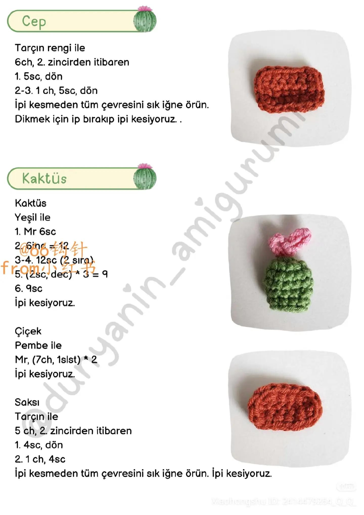 Farya Doll Amigurumi Crochet Pattern with Cactus