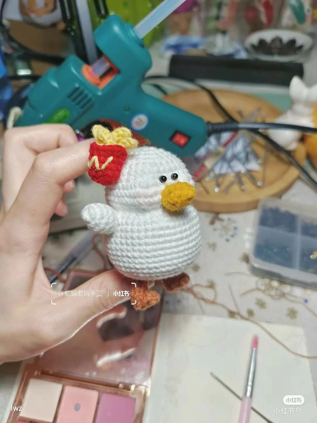 Fat Goose Gym: Cute Crochet Goose Holding McDonald's Fries Pattern