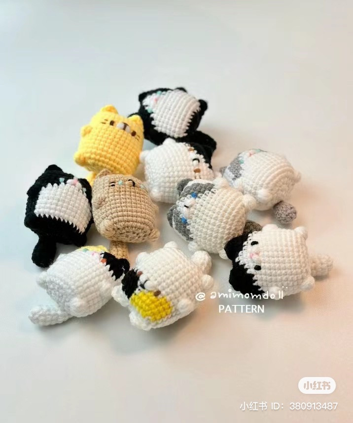 Flat Cat Series Amigurumi Crochet Pattern Tutorial