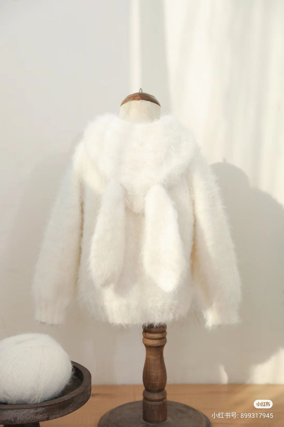 Fluffy Rabbit Ear Hoodie Knitting Pattern and Chart