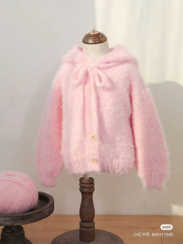 Fluffy Rabbit Ear Hoodie Knitting Pattern and Chart