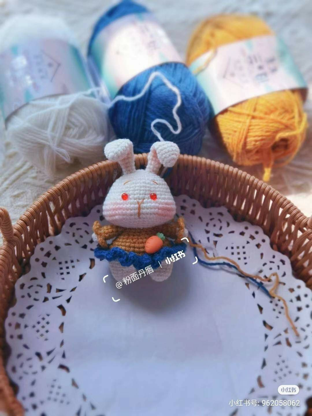 Folded Ears Rabbit Amigurumi Crochet Pattern Chart